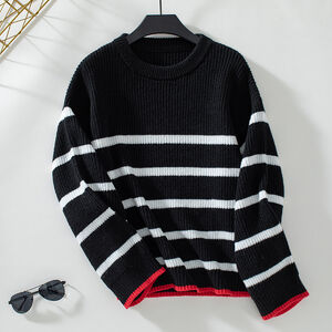 Black and white striped sweater